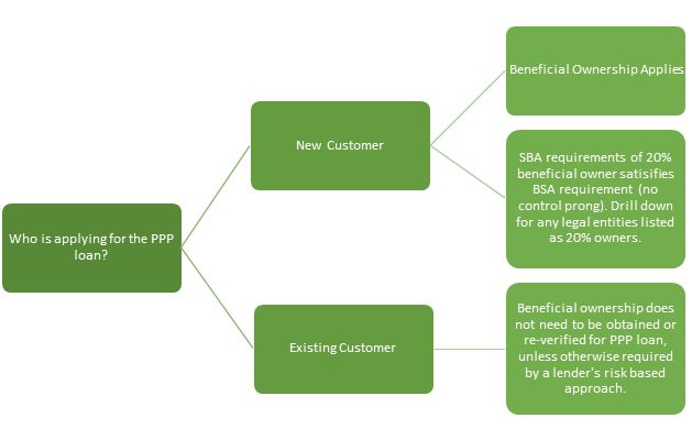 BSA Requirements and Paycheck Protection Program Loans flowchart