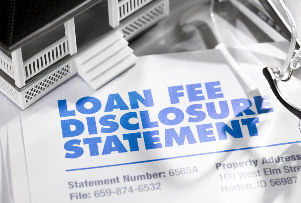 loan fee disclosure