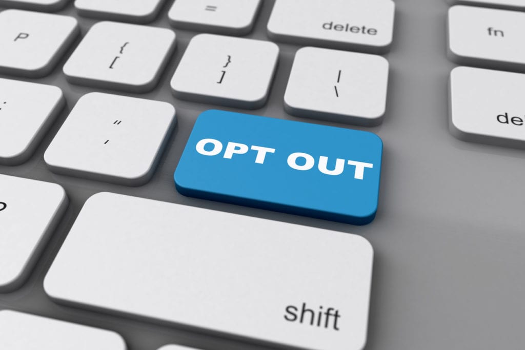 opt out on computer key